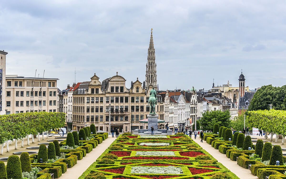 Ogrody Kunstbergu lub Mont des Artes w Brukseli