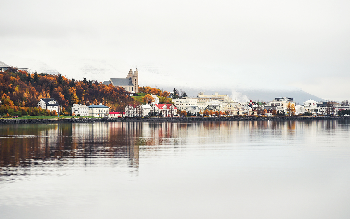 Miasto Akureyri na Islandii