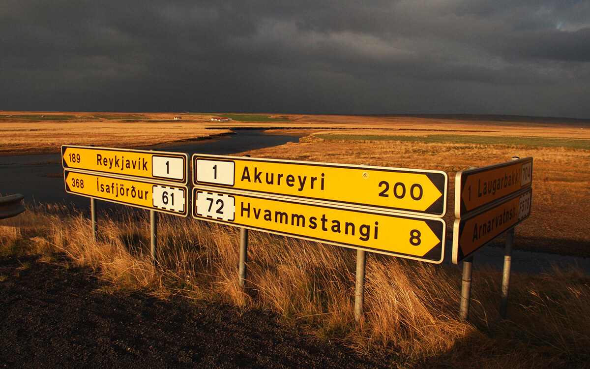 Islandzki znak drogowy