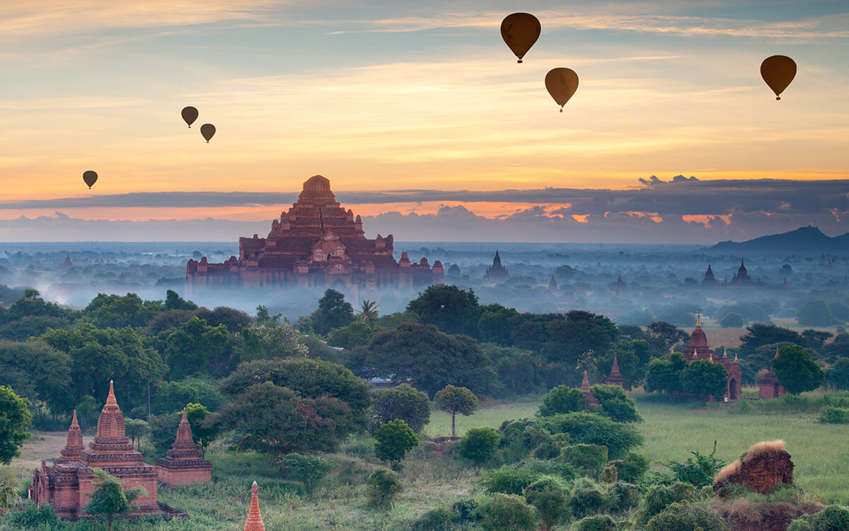 Piękny krajobraz Bagan