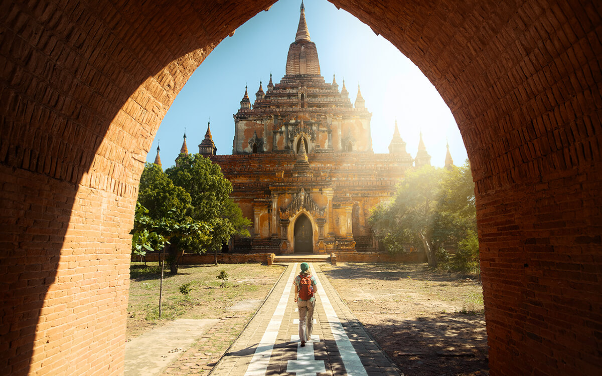 Piękny krajobraz Bagan