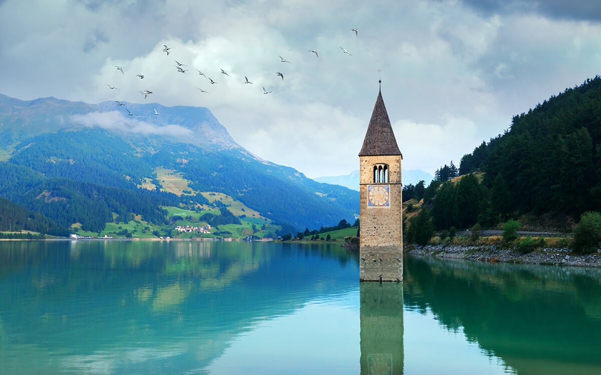 Lago di Resia we Włoszech