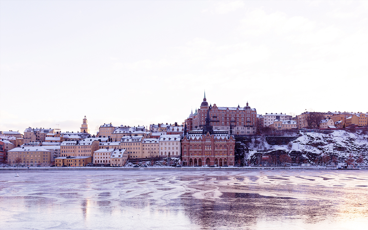 Tanie loty Warszawa Sztokholm: Widok na Sztokholm zimą