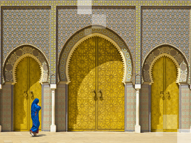 Złote Drzwi Pałacu Królewskiego w Fezie